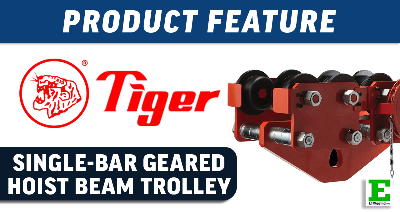 Tiger Lifting SingleBar Geared Hoist Beam Trolleys