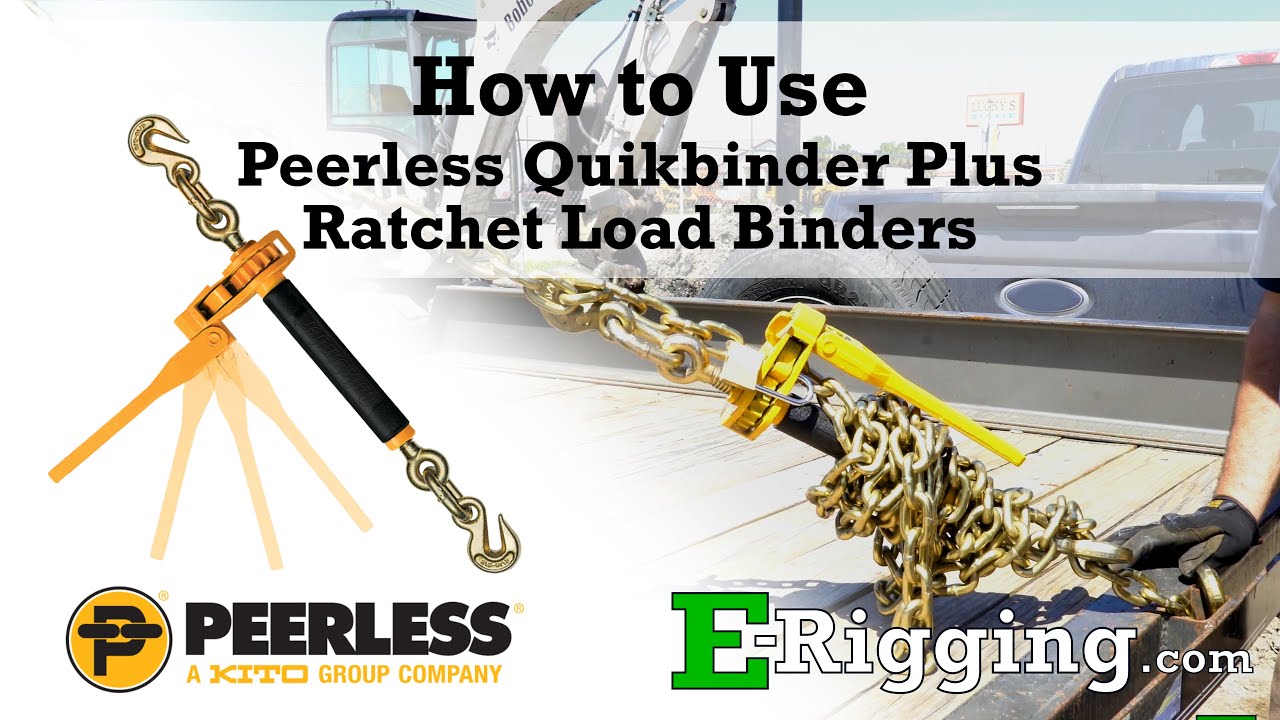 Peerless QuikBinder Plus Ratchet Load Binder For 5/16-3/8 Chain - 7,100 Lb Capacity Chain Binder With Folding Handle