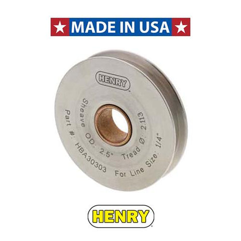 Henry Block Stainless Steel Sheaves with Bushings, Made in the USA