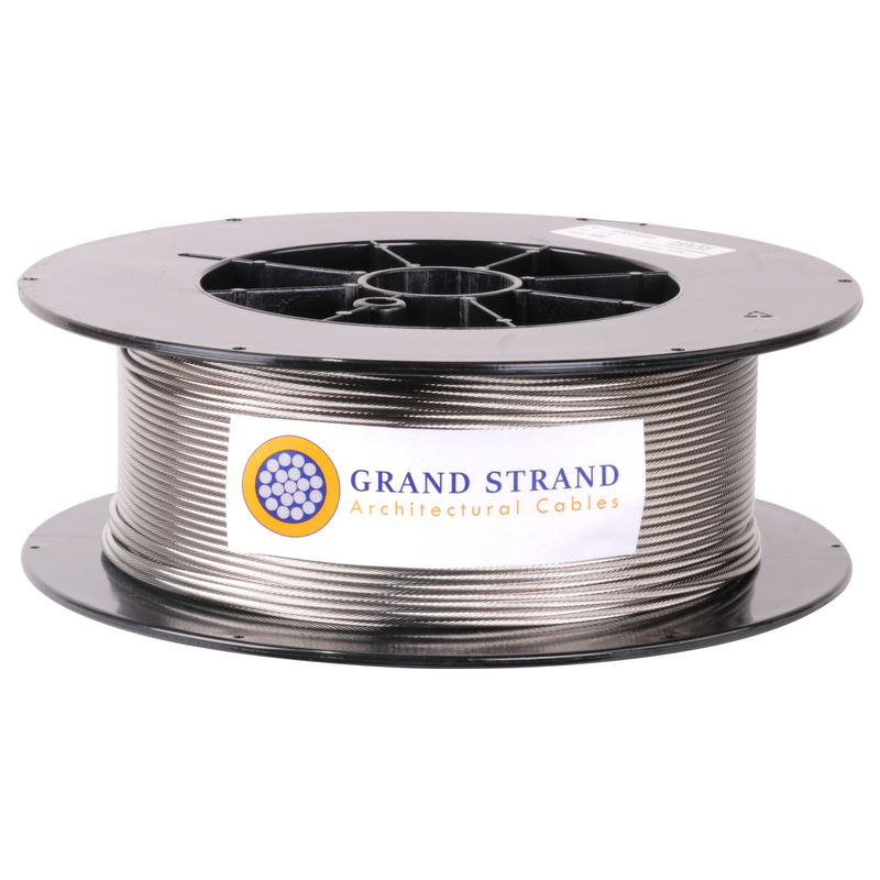 1/8 inch X 500 foot grand strand 1x19 duplex 2205 stainless steel cable reel label