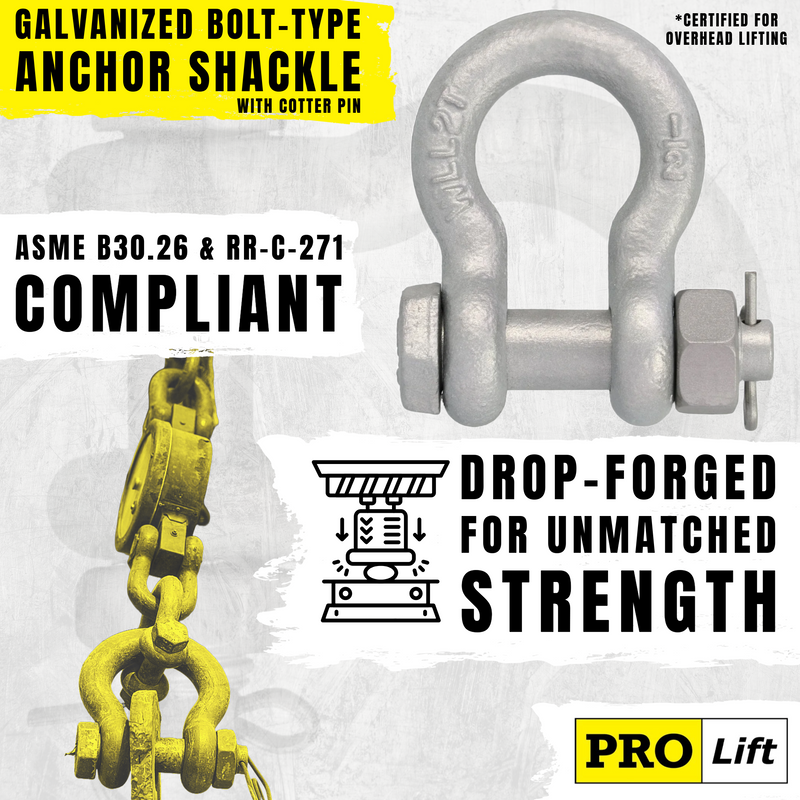 Galvanized Bolt Anchor Shackle Product Features