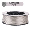 HAAS Stainless 7x19 Type 316 Stainless Steel Cable