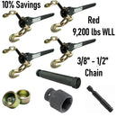 Speedbinders half inch 9200lb wll torque drive load binder red trucker pack specs