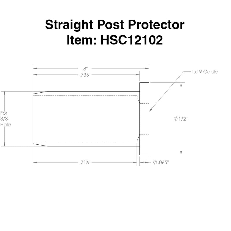 Straight Post Protector Specifications 