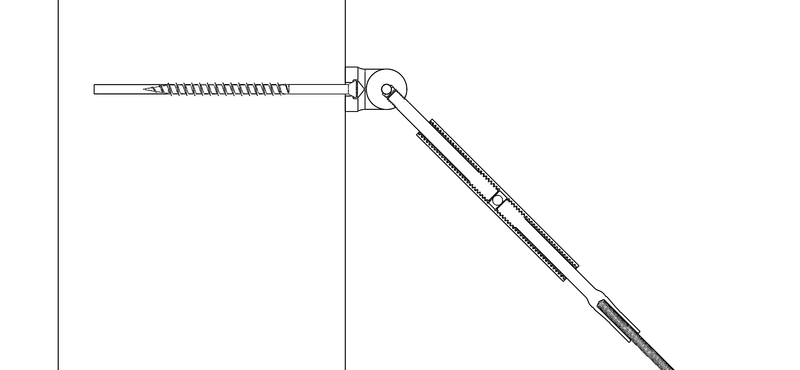 1 8 axis turnbuckle stair run drawing section