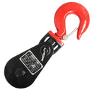 4-1/2" X 4 ton Plate Sided Snatch Block with Hook for 1/2" Wire Rope