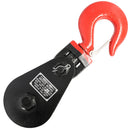 6" X 8 ton Plate Sided Snatch Block with Hook for 3/4" Wire Rope