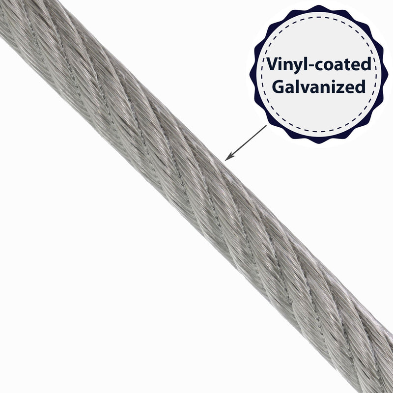 PRO Strand 7x19 Vinyl Coated Hot Dip Galvanized Steel Cable