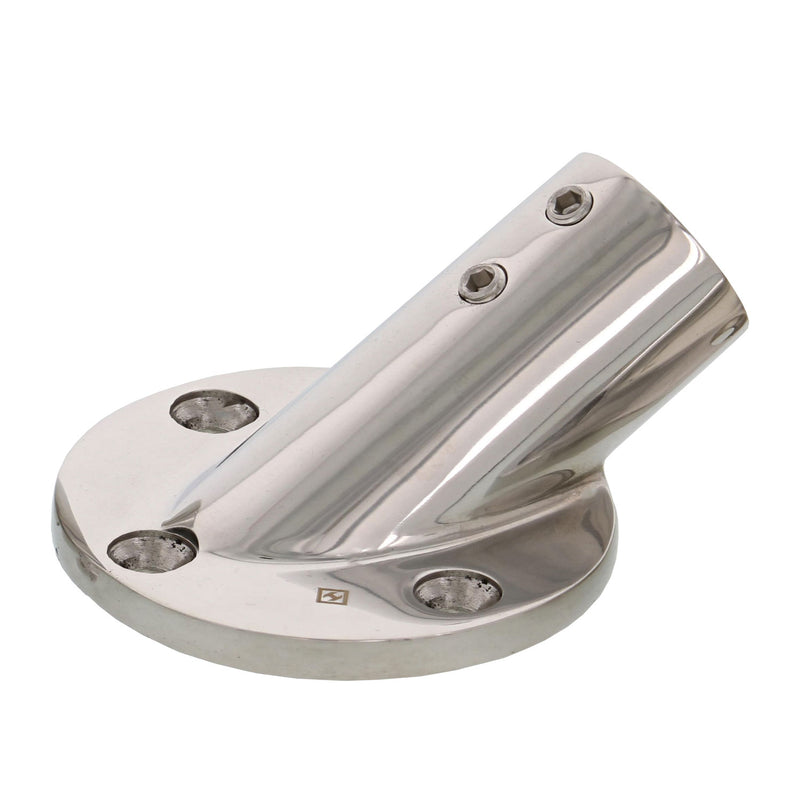 7/8" Tubing, 30 Degree Stainless Steel Round Concave Base
