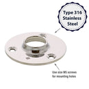 Stainless Steel 90 Degree round base weld 7 8 in material graphic