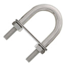 3/8" x 1.5" Stainless Steel U-Bolt, Oversized Head