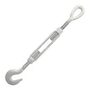 Five Eighths Inch X 6 Inch Hook Eye Turnbuckle Opened