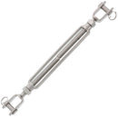 5/8" x 8" Stainless Steel Jaw x Jaw Turnbuckle