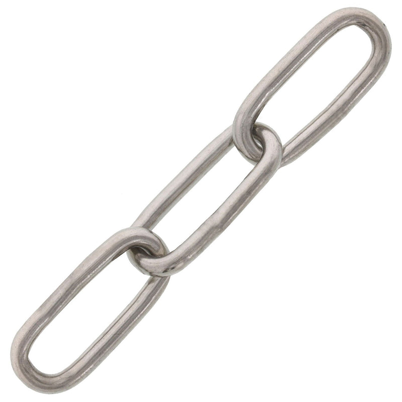5, Type 316, Stainless Straight Link Chain (Sold Per Foot)