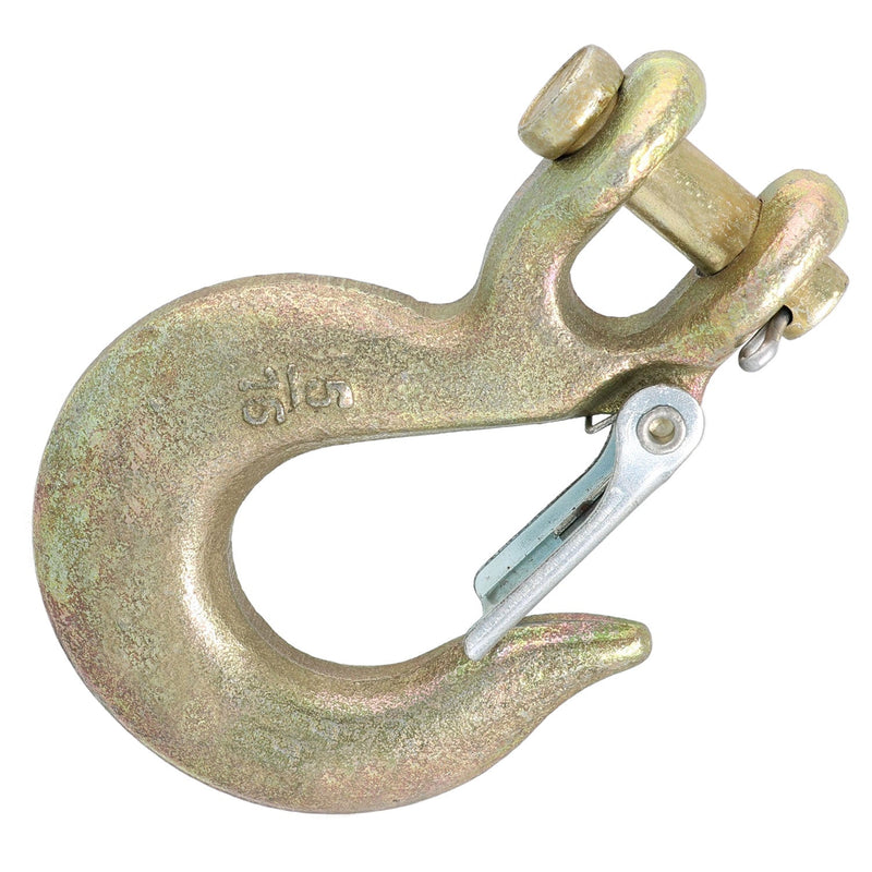 5/16" Grade 70 Clevis Slip Hook, for Transport use, Yellow Chromate