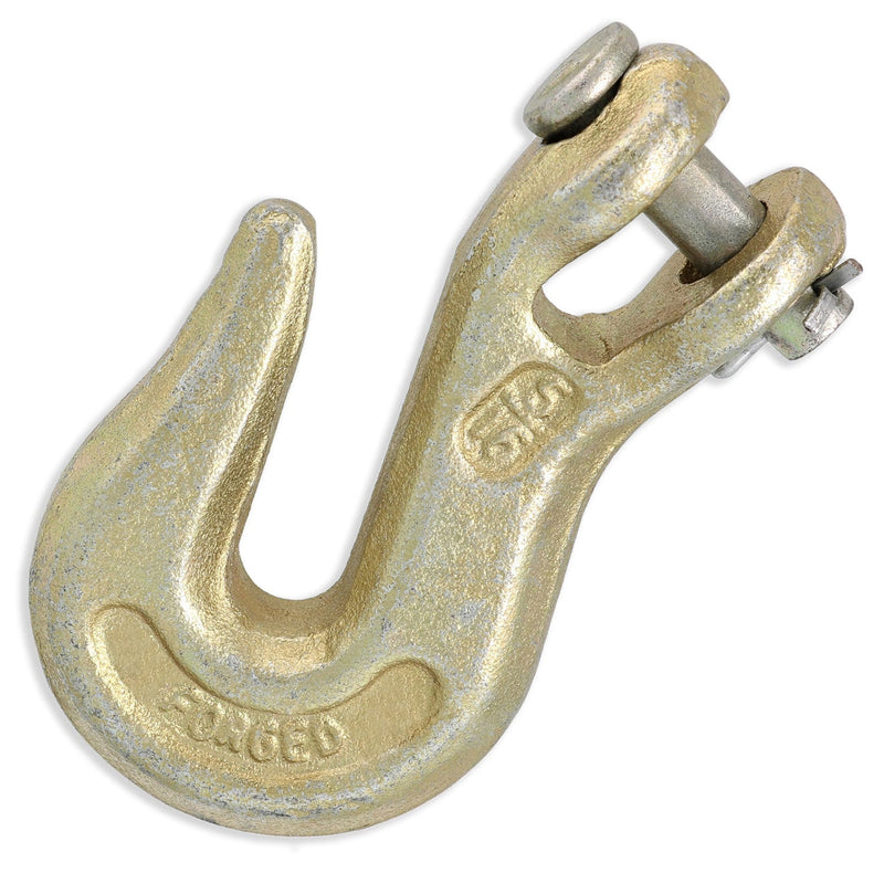 5/16" Grade 70 Clevis Grab Hook, for Transport use, Yellow Chromate