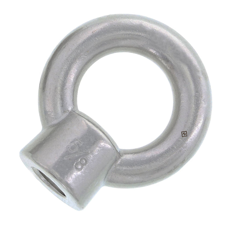 1/2" Stainless Steel Eye Nut with 5/8"-11 UNC Tap
