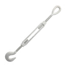 Half Inch X 6 Inch Hook Eye Turnbuckle Opened