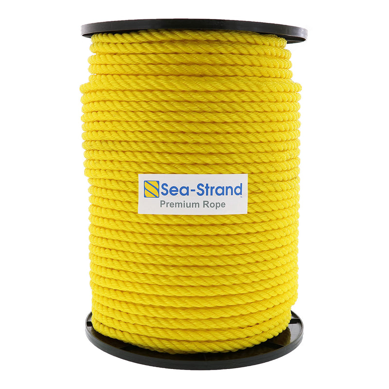 1/2" x 600' Reel, Yellow, 3-Strand Polypropylene Rope