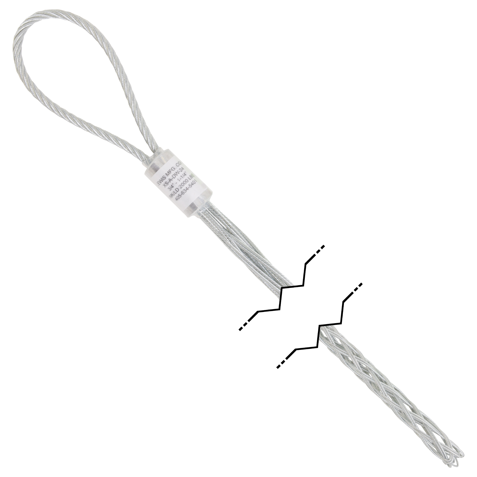 Lewis Pulling Grip XSeries MultiPurpose Double Weave for 3/4" to 11/