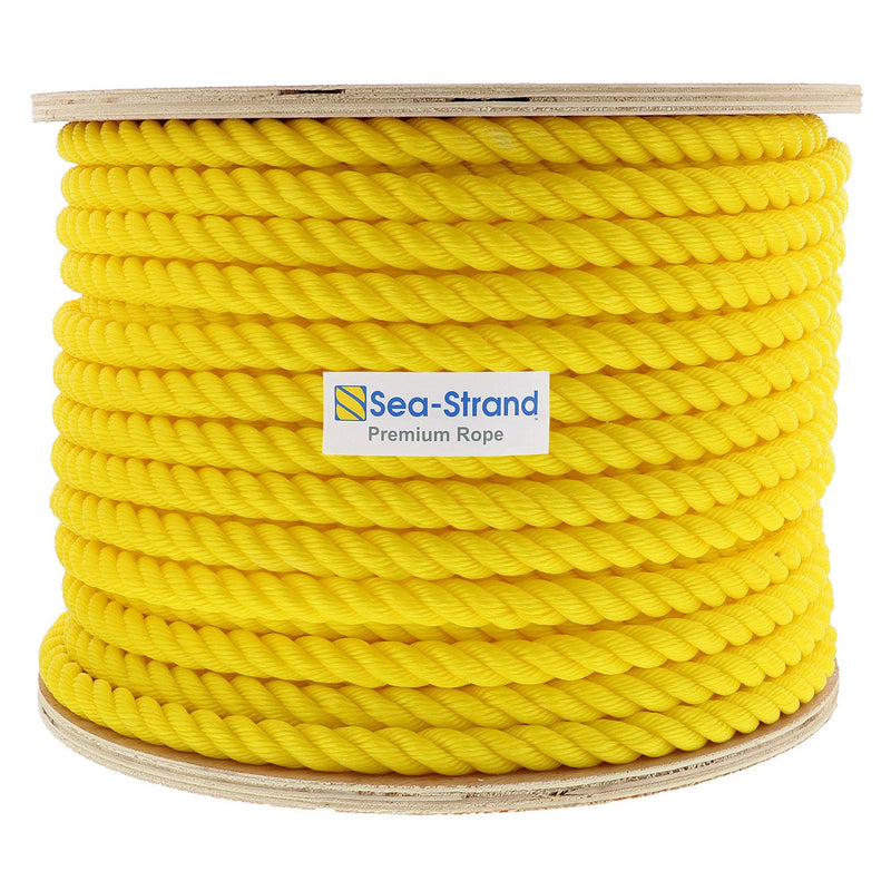 1" x 300' Reel, Yellow, 3-Strand Polypropylene Rope