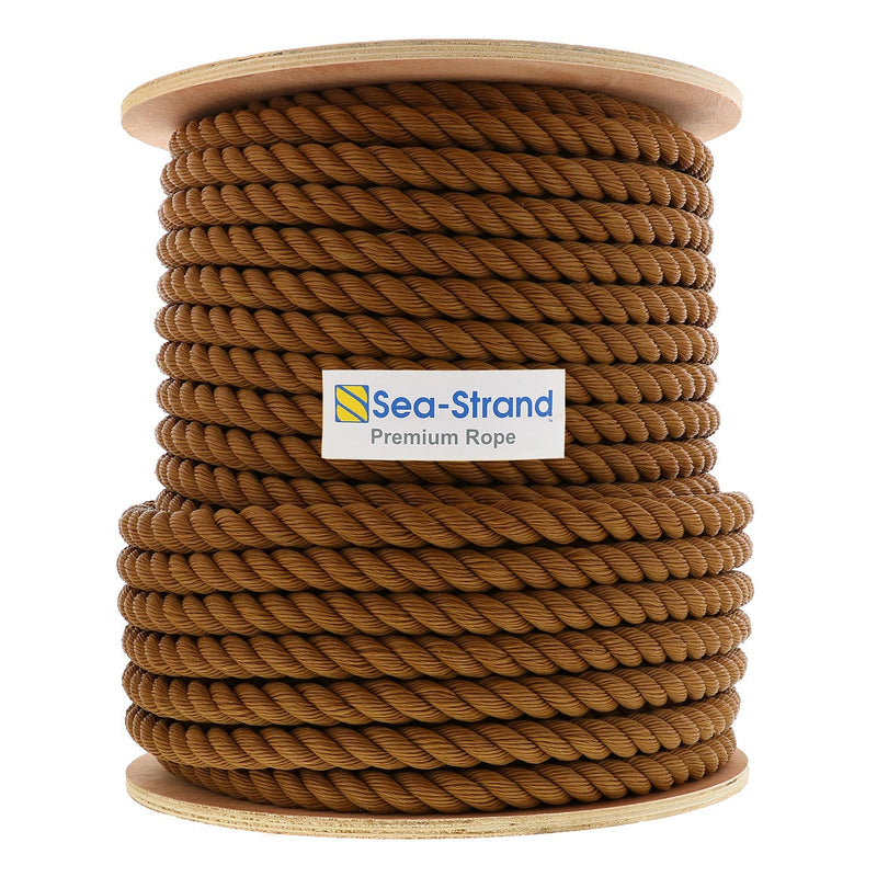 1-1/2" x 200' Reel, Tan, 3-Strand Polypropylene Rope