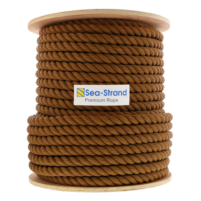 1" x 300' Reel, Tan, 3-Strand Polypropylene Rope