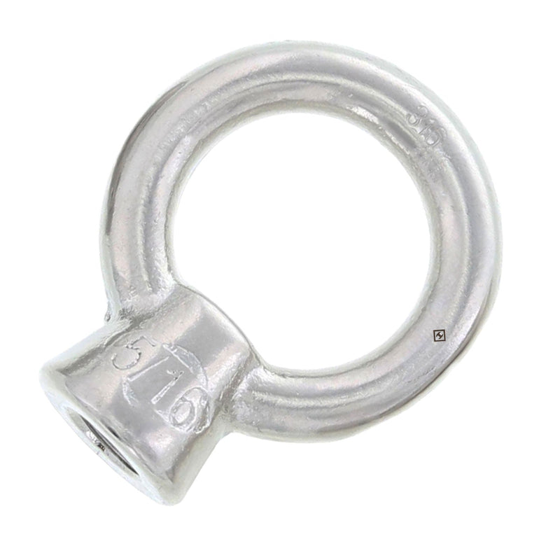 1/4" Stainless Steel Eye Nut with 5/16"-18 UNC Tap