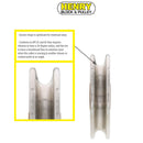 Henry Block Zinc Plated Sheave Groove Close Up