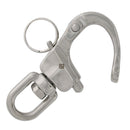 stainless steel swivel eye snap shackle opened