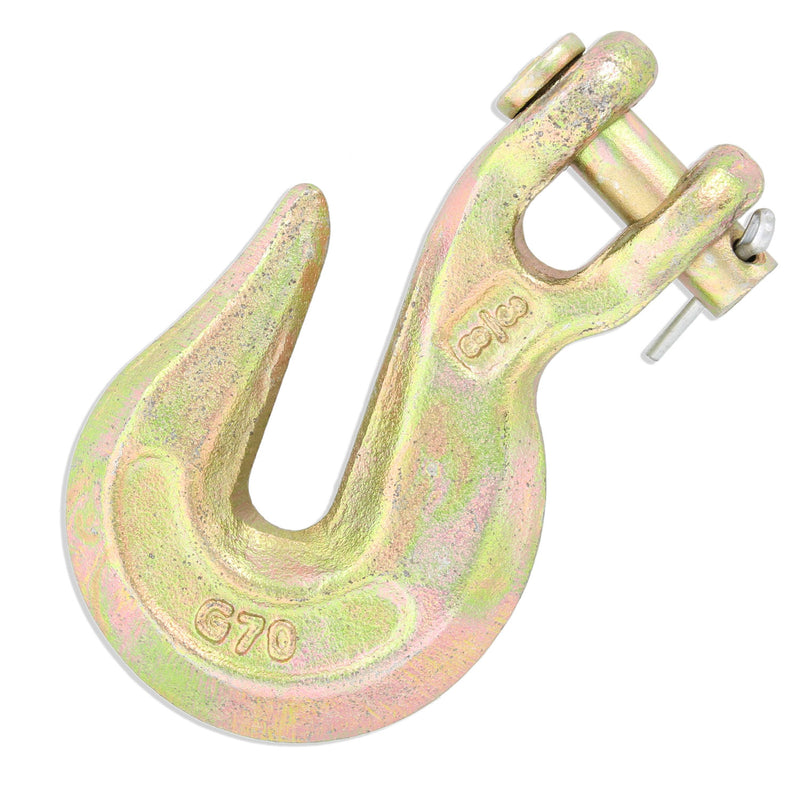 3/8" Grade 70 Clevis Grab Hook, for Transport use, Yellow Chromate