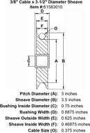 three eighths inch sheave specification diagram