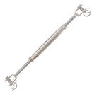 three eighths inch stainless steel pipe style jaw x jaw turnbuckle alternate