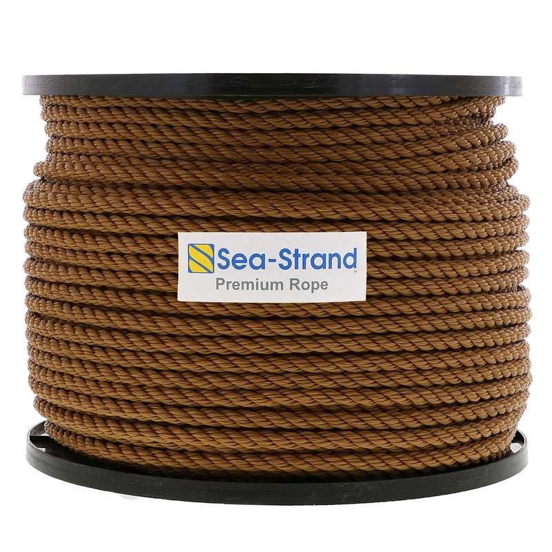 3/8" x 600' Reel, Tan, 3-Strand Polypropylene Rope