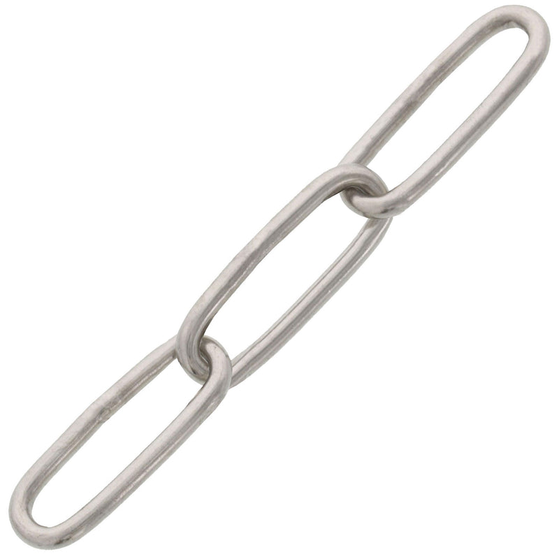 3, Type 316, Stainless Straight Link Chain (Sold Per Foot)