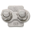 three quarter inch stainless steel cast wire rope clip alt