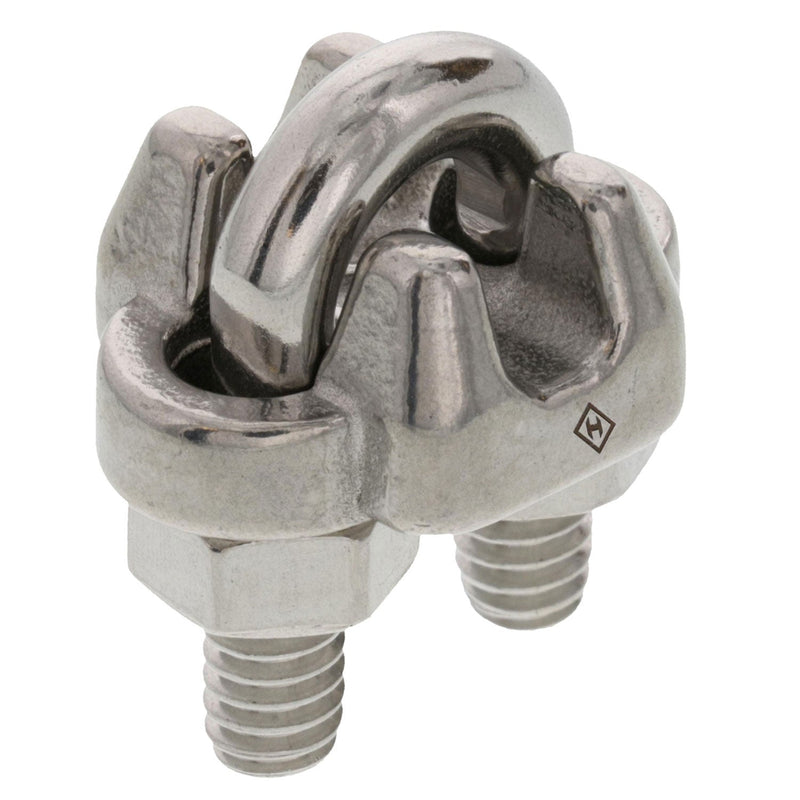 3/16" Type 316, Stainless Steel Cast Wire Rope Clip