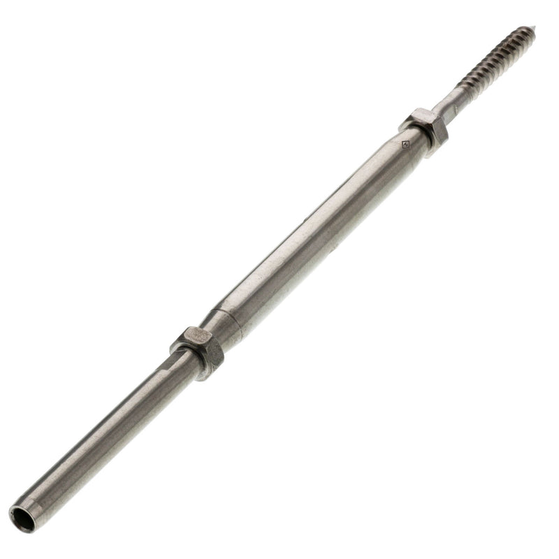 1/4" x 3-1/4" S.S., Lag x Hand Swage Turnbuckle for 3/16" Cable