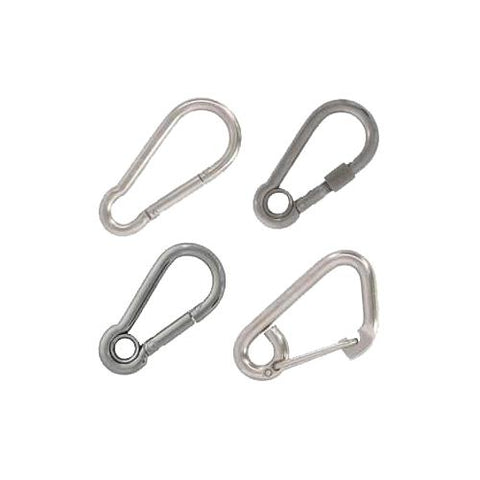 7/16 Spring Snap with Eyelet Stainless Steel - Skydog Rigging