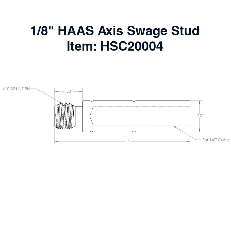 1 8 Haas Axis Swage Stud Specifications 