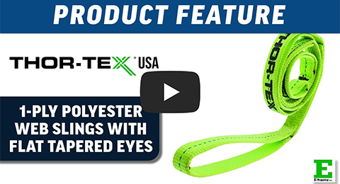 THOR-TEX 1-Ply Web Slings Flat & Tapered Eyes | E-Rigging Products