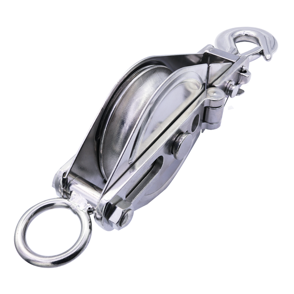 Type 304 Stainless Steel Snatch Block with Hook
