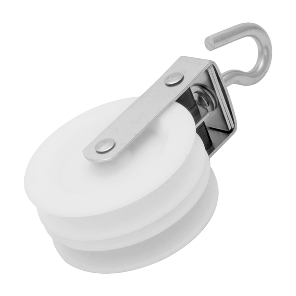 Type 304 Stainless Steel Twin Cable Steering Pulley with Hook