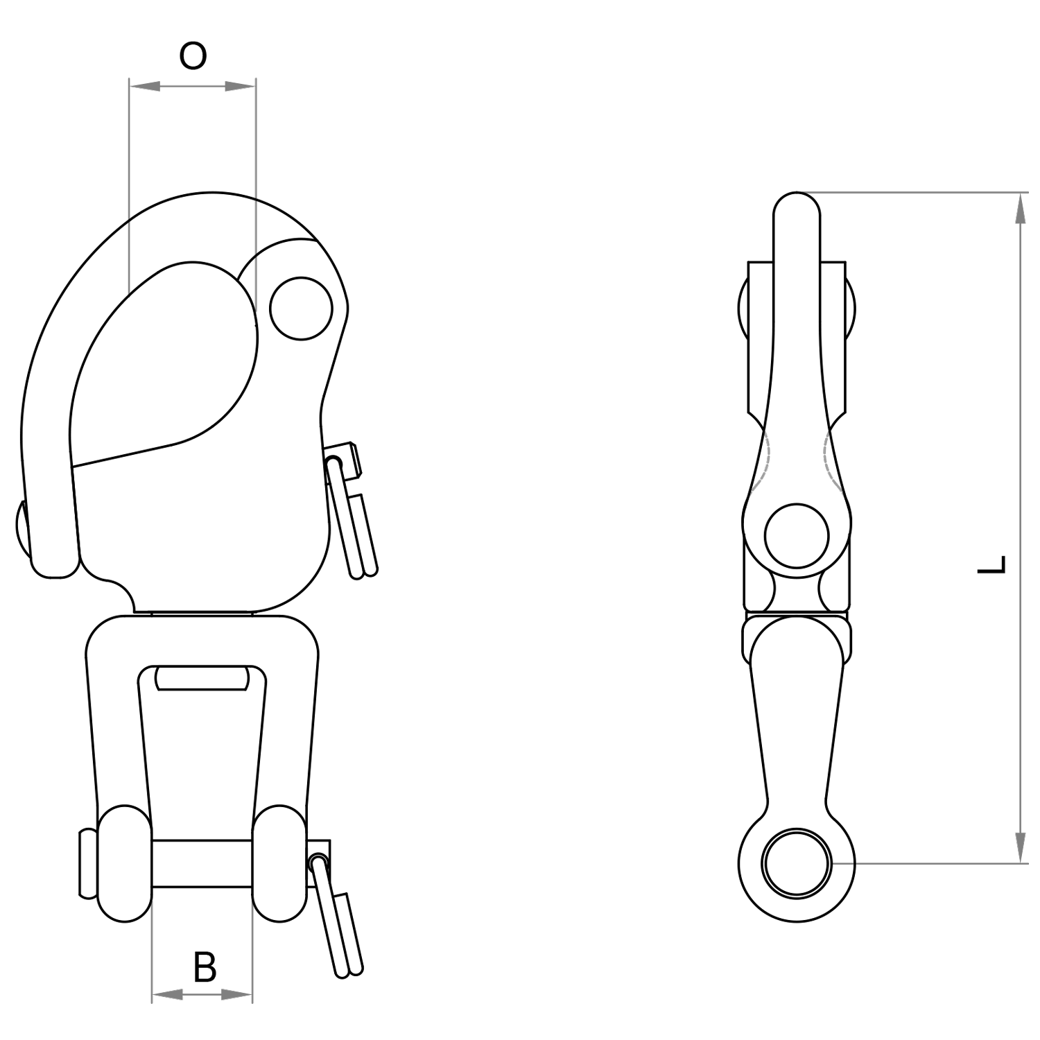 1/2 Stainless Steel Eye Swivel Snap Shackle 51602505