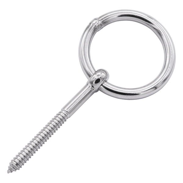 Type 304 Stainless Steel Lag Eye Bolt with Ring