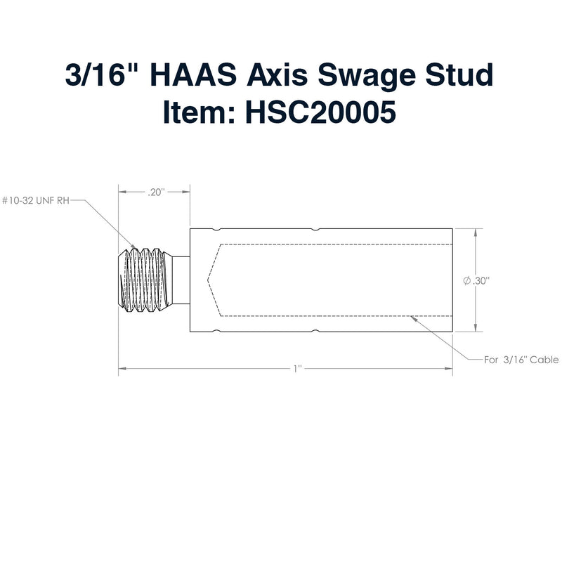 3 16 Haas Axis Swage Stud Specifications 