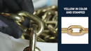 Lynx Grade 70 Yellow Chromate Transport Chain closeup