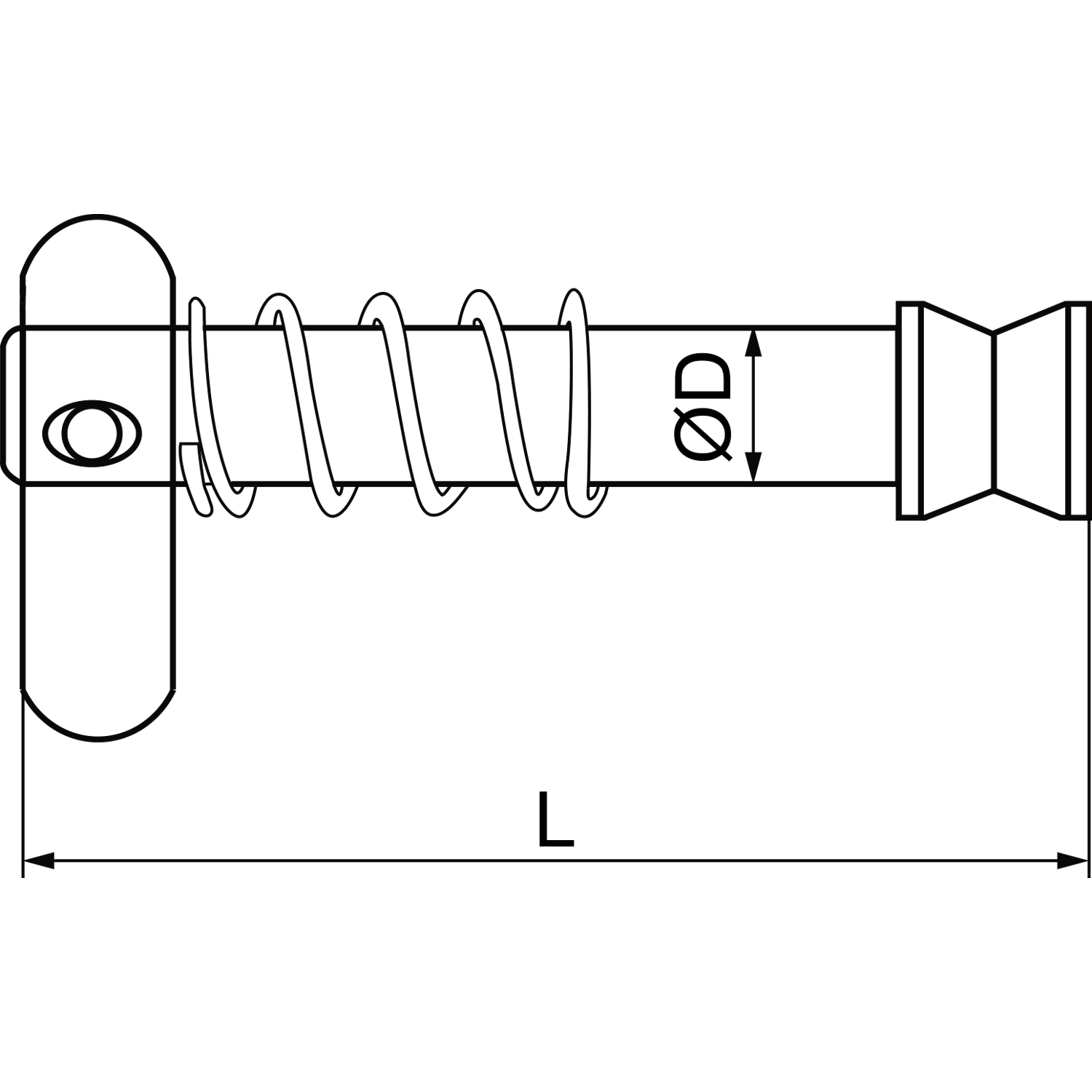 Engineering: Quick release for spring-loaded rod 