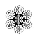 6x26 IWRC EIPS wire rope cross section