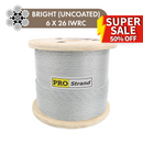 6x26 Bright Steel Wire Rope, 5000 ft Reels